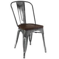 Кухонный стул Tolix Chair Wood Zinc designed by Xavier Pauchard in 1934 03.129