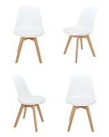 Комплект из 4-х стульев Eames Bon белый FR 0023K