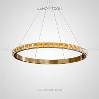 Серия кольцевых светодиодных люстр с плафоном из квадратных кристаллов Lampatron ADELISA