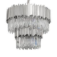 Круглая многоярусная люстра Luxxu Modern Cascade Chandelier Silver Metal Glass 80 40.5522-3