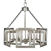 Люстра Textured Cage Pendant Lamp Silver Chandelier 40.4425