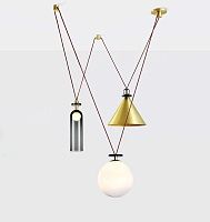 Подвесной светильник Roll & Hill - Shape Up 3-Piece Chandelier Gold