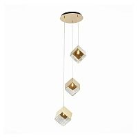 Потолочная люстра Pyrite Chandelier gold cube 3 Loft-Concept 40.5435-3