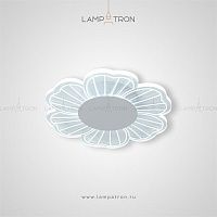 Светодиодный потолочный светильник со стеклянным абажуром в форме цветка Lampatron LUSIE