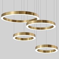 Люстра Light Ring Horizontal | Глянцевое золото, диаметр 50 см