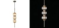 Подвесной светильник Shell Beads с янтарным стеклом 40.5321
