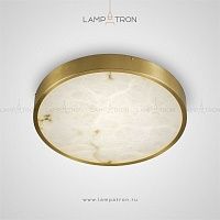 Потолочный светодиодный светильник в форме диска с плафоном из испанского мрамора Lampatron PLUMAS