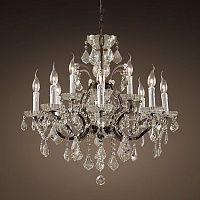 Люстра 19TH C. ROCOCO IRON & CLEAR CRYSTAL 12