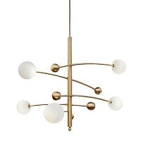 Люстра Delight Collection Globe Mobile 5 brass