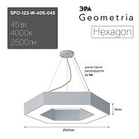Подвесной светильник Эра Geometria SPO-123-W-40K-045 Б0058880