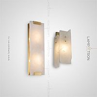 Серия настенных светильников с плафонами из мраморных пластин прямоугольный формы Lampatron SLIPA