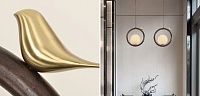 Светильник с птичкой Bird Wood Ring Hanging Lamp Loft-Concept 40.6266-0