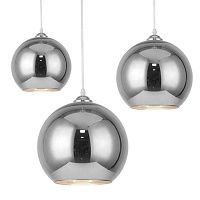 Подвесной светильник SILVER mirror shade modern pendant | диаметр 35 см