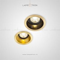 Точечный встраиваемый светильник круглой формы с латунной окантовкой Lampatron CALL