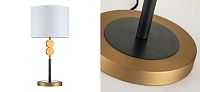 Настольная лампа с абажуром из белой атласной ткани MOGIR Loft-Concept 43.1176-3