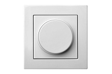 Светорегулятор Светодиодный Поворотный Нажимной (100 Вт) Белый LIREGUS EPSILON 28-0142