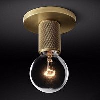 Потолочный светильник RH Utilitaire Socket Flushmount Brass