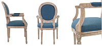 Стул French chairs Provence Blue ArmChair 03.068