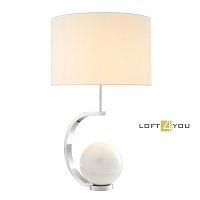 Настольная лампа Table Lamp Luigi Nickel Finish Incl White Shade 111036 111036
