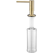 Дозатор для жидкого мыла DECUS, D004-SBG, светлое брашированное золото, Paulmark
