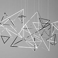 Подвесной светильник Weightless Triangles | Хром, 30 см