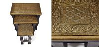 Комплект приставных столов Antique Indian Brass Mango Wood Tables 18.318