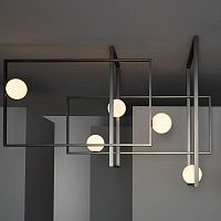 Люстра Mondrian Glass Venicem Ceiling Lamp graphite 48.214 Loft-Concept