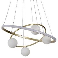 Кольцевая люстра с белыми плафонами Orbitality Gold Loft-Concept 40.6625-3