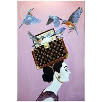 Картина Audrey with Box of Blue Birds Loft Concept 80.299-1