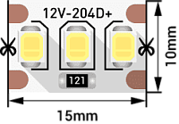 Светодиодная лента 22Вт 12В теплый белый цвет свечения SWG 4492