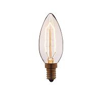 Лампа накаливания E14 40W свеча прозрачная 3540-G