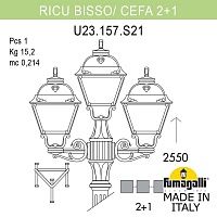 Светильник уличный FUMAGALLI RICU BISSO/CEFA 2+1 U23.157.S21.WXF1R
