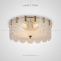 Потолочная люстра с абажуром из ажурных стеклянных пластин округлой формы Lampatron LAURENCE CH