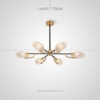 Серия люстр на лучевом каркасе с рельефными плафонами из стекла с эффектом панциря Lampatron LORAINE