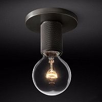 Потолочный светильник RH Utilitaire Socket Flushmount Black 48.070 Loft-Concept