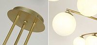 Люстра матового золотого цвета с белыми плафонами B.LUX C 9 Ламп Loft-Concept 40.6144-3