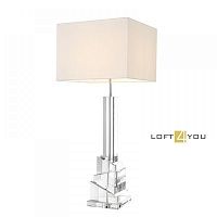 Настольная лампа Table Lamp Modena Crystal Glass / White Shade Ul 110782 110782