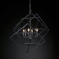 Люстра RH Caged Cubist Pendant black Loft Concept 40.2241