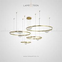 Серия кольцевых люстр с коронообразными плафонами разного диаметра Lampatron HANNA B