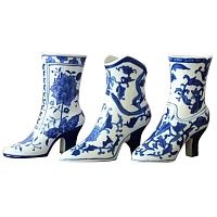 Ваза декоративная Oriental Blue Boot Vase Loft Concept 61.898-0