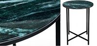 Приставной стол Zermatt Side Table round malachite 18.296