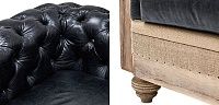Диван Deconstructed Chesterfield Sofa double Black leather 05.281-3