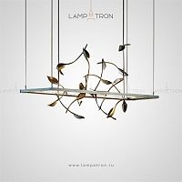 Реечный светодиодный светильник с прямоугольным основанием и листовидными плафонами Lampatron ALLURE