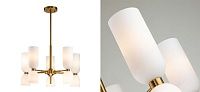 Люстра с плафонами из белого стекла Light Maker Studio 10 Ламп Loft-Concept 40.6206-3
