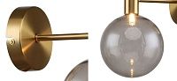 Бра с выдувным плафоном коньячного цвета Carmella Globe Brass Loft-Concept 44.2355-3