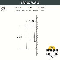 Светильник на стену FUMAGALLI CARLO WALL DR1.570.000.AXU1L