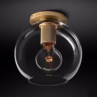 Потолочный светильник Rh Utilitaire Globe Shade Flushmount Brass Imperium Loft 123675-22