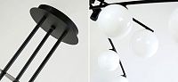 Люстра матового черного цвета с белыми плафонами B.LUX C 9 Ламп Loft-Concept 40.6142-3