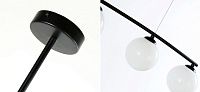Люстра матового черного цвета с белыми плафонами B.LUX C 4 Лампы Loft-Concept 40.6141-3