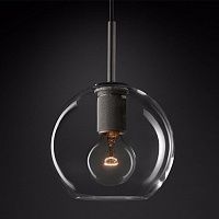 Подвесной светильник RH Utilitaire Globe Pendant Black Loft Concept 40.2334